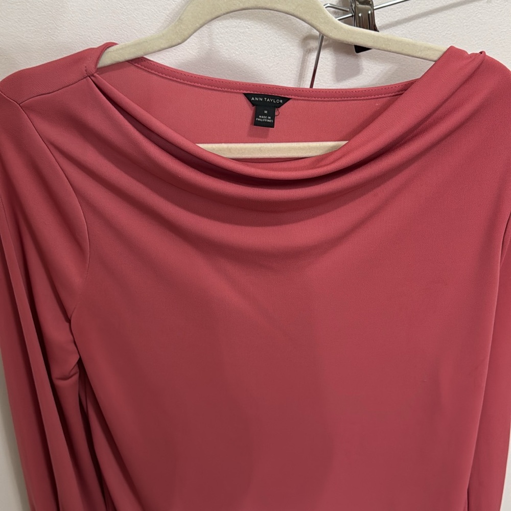 Ann Taylor Pink Long Sleeve Top